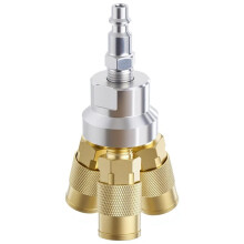 1/4" NPT 3-Way Air Manifold Air Splitter Brass Air Hose Connectors Industrial Connect Fitting Compressor Splitter