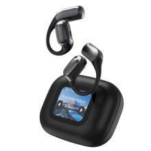 Headphones AI Translation Earbuds Real Intelligent Multifunction Touch Screen Earphones Wireless Black