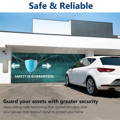 Universal Garage Door Opener Keypad, Wireless Keyless Entry for Multiple Brands 2