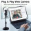 Webcam 4K avec Éclairage, Webcam pour PC avec Microphone, Caméra USB pour Ordinateur avec Support pour Diffusion en Direct sur Bureau 2