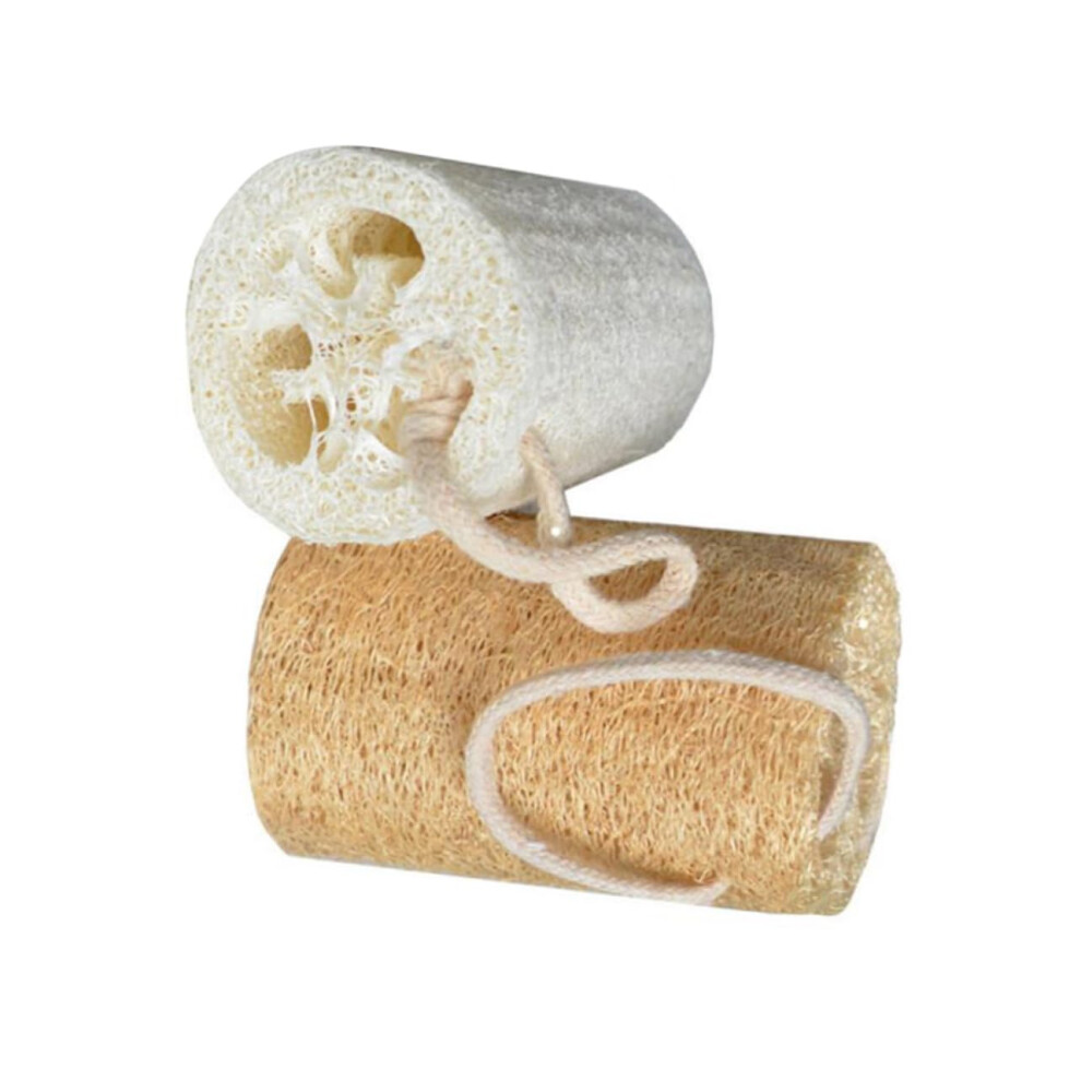 2pcs Natural Loofah Bath Sponge and Body Scrubber for Deep Exfoliation and DualPurpose Cleaning
