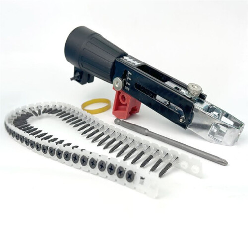 Automatic Screwdriver Chain Nail Gun Adapter for Electric Drill Woodworking Screwdriver Nozzle Power Tool Attachment 2