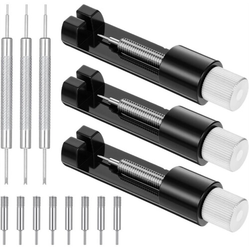 3Pcs Watch Link Removal Kit, Tools to Adjust and Replacement Bracelets Pin Remover for Sizing Strap, Adjuster Watches