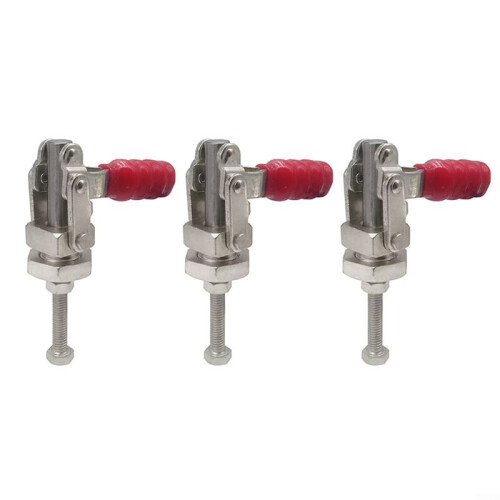 Toggle Clamp Set,100kg Capacity,Push Pull Action Galvanized Iron Hand Tool, for Woodworking Welding Electronic Assembly 1