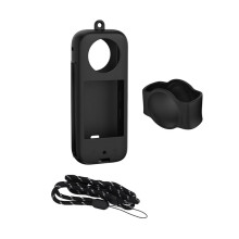 For X4 Air X3 Silicone Protective Case Soft Body Cover with Lens Guards Cap Scratch-Resistant Accessory Black