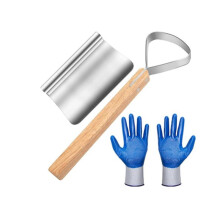 2 Pezzi Raschietto per Pelli,Strumento per Scarnatura,Strumenti per Tassidermia + Coltello per Scuoiatura e Scarnatura Degli Animali,Strumento per