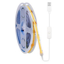 USB 5V COB LED-Streifenleuchte, Flexible Beleuchtung für Kleiderschrank und Schrank