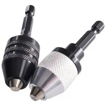 2 Adattatori per Mandrino per Trapano, Attacco Esagonale da 1/4 di Pollice, Cambio Rapido (0,6-8 mm, 0,3-6,5 mm)