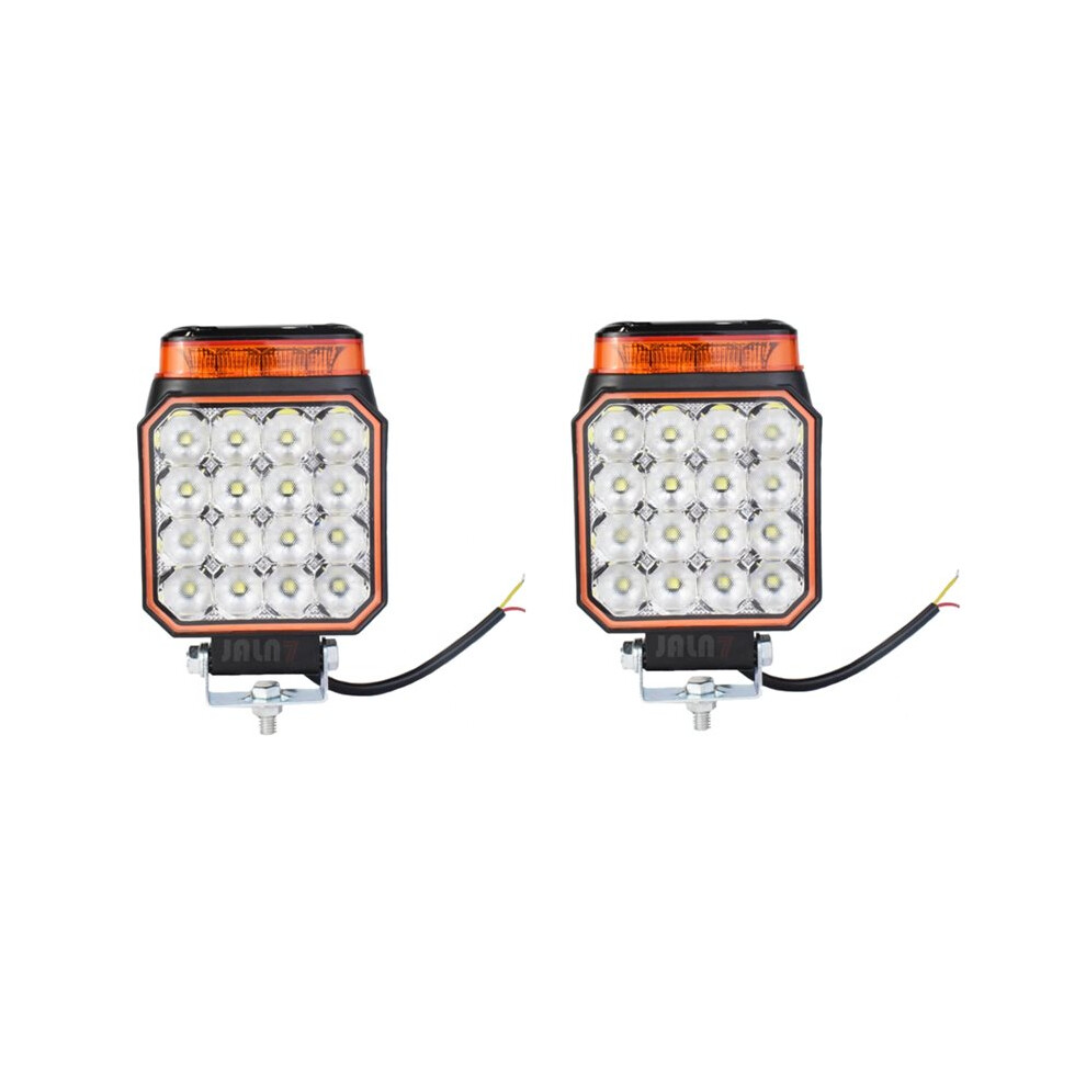 4 Inch Led Work Flood Beam Strobe Amber Signal Off Road Ing For Vehicles Light/White 6133752300006
