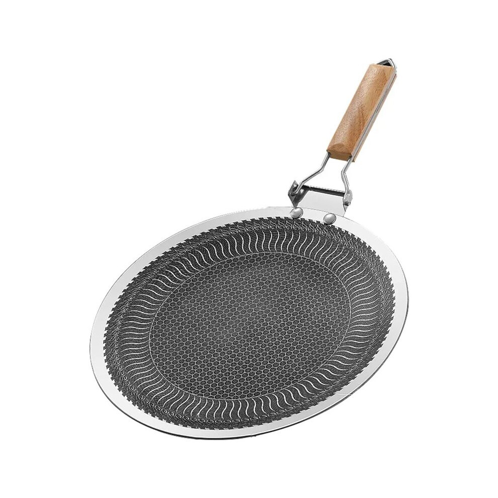 Non-Stick Frying Pan Steak Pancake Outdoor BBQ Grill Pan 316 Stainless Steel Skillet Camping Tools 34cm