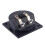 Square Shape Double Binding Post Type Speaker Box Terminal Cup Black 4