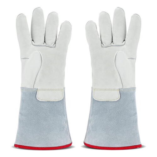 Cryogenic Gloves 14.2Inch/36cm Long Mid-Arm LN2 Protective Gloves for Liquid Nitrogen/Dry Ice/Cold Storage