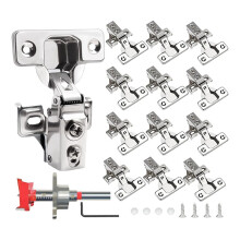 12 Pack 1/2 Inch Overlay Soft Cabinet Door Hinges for Kitchen Hinge St