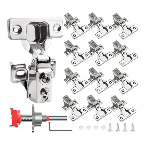 12 Pack 1/2 Inch Overlay Soft Cabinet Door Hinges for Kitchen Hinge St