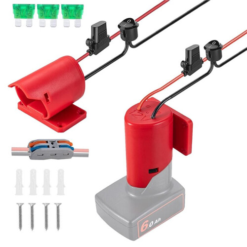 12V Battery Adapter for  with Fuse &  for DIY RC Trucks, Robotics, Work Lights 2