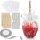 72Pack Candy  Caramel  Sticks and Bags, Silver Glitter Ribbon Caramel  Making Kit 6