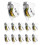 Wandrollen, 12 Stück 1-1/2" Deckenrollen, V-Nut-Rollen, Zubehör für 3/8" Draht oder Seil 1