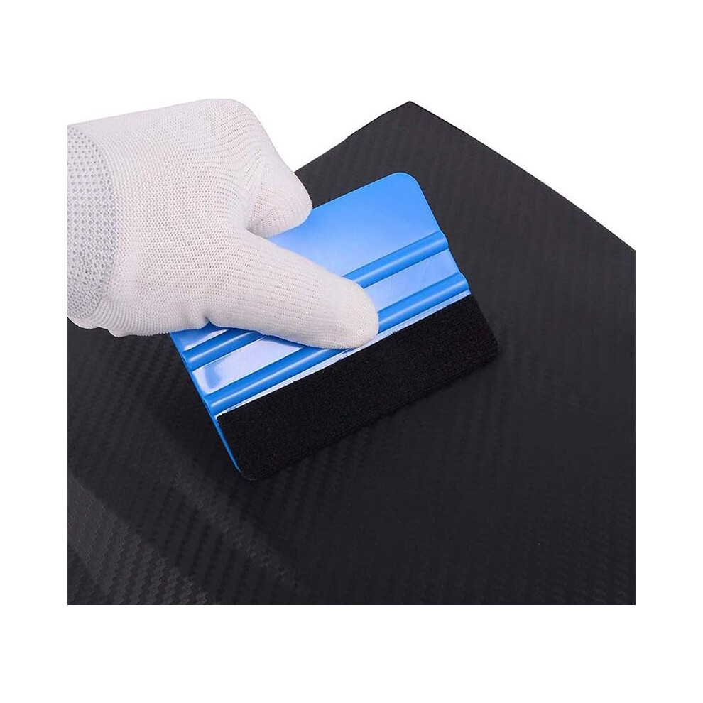 Car Vinyl Wrap Squeegee Tool Set 10X7cm Felt Edge Applicator For Carbon Fiber Film And Window Tint 10 Pack Blue 9119770529503