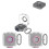 Ring Charger Protective Case for  Ring Gen 4 Shockproof and Dustproof Case with Hook PURPLER 6