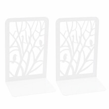 1Pair Hollow Tree Shadow Bird Branch Bookends Exquisite Book Support Office Desk Decoration Retractable Bookstands