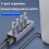 USB Hub USB 3.0 5Gbps Splitter with Individual OFF/  LED Indicator for Computer USB  Extender 7 7