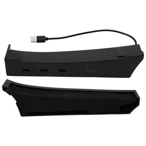 IPEGA Main Unit Bracket, Horizontal Stand for PS5 Pro/for PS5 Slim Console with 4-Port USB Hub, Base Holder for PS5 Accessories 1