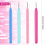 Paper Quilling Tools 24 Pcs Quilling Paper Slotted Tools Kit 4 Colors Rolling Multi-Function Needle Pen for Paper Flower 8