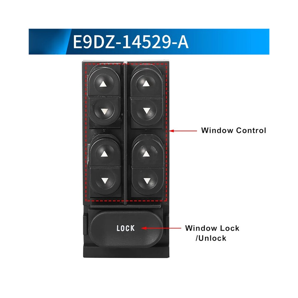 E9dz-14529-A E9dz14529a Power Window Lifter Switch For Ford Explorer F-350 Mustang Taurus Tempo Mercury Sable Topaz 6133165976492