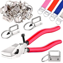 Set di Ferramenta per Portachiavi da 51 Pezzi con Pinze per Realizzare Braccialetti, Cordini e Portachiavi, Anelli Portachiavi da 1 Pollice e