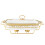 Ceramic Buffet Chafing Dish  White Food Warming Tray with Glass Lid Ref: 9760 1