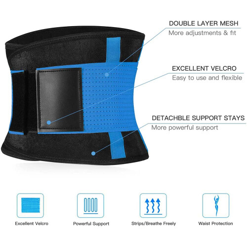 Waist Trainer Belt, Strong Back Support, Premium Quality Neoprene 1