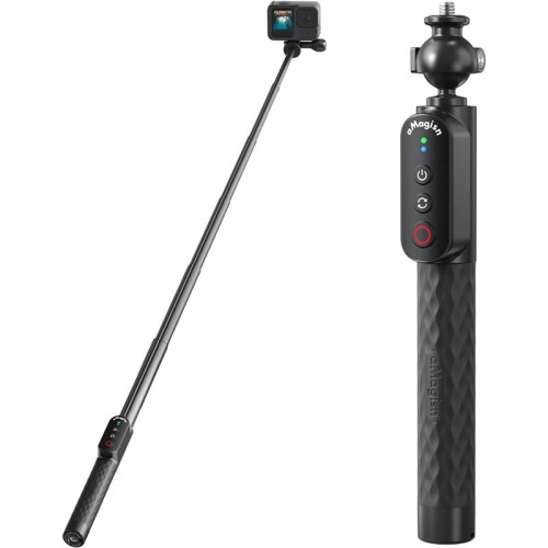 AMAGISN Remote Control Selfie Stick Stretchable Compatible with for / Action Camera and IOS Android Smartphone 1