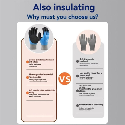 Electrician Insulating Gloves High Elasticity Touch Screen Glove Withstanding Voltage 1000V 1