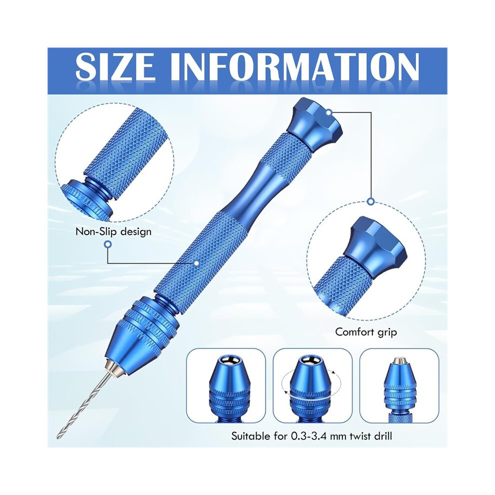 59Pieces Hand Drill Bits Set Metal Pin Vise Hand Drill Micro Twist Bits And Pcb Rotary Tools For Resin Polymer Diy B 6132671370787