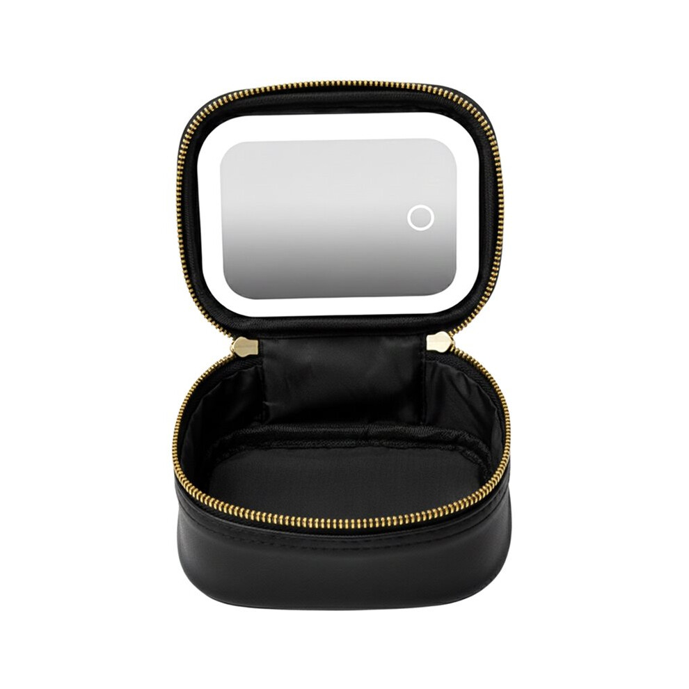 Light Rechargeable Travel Makeup Bag With Led Mirror, Compact Touch Screen Tabletop Cosmetic Mirror, 3 Colors A