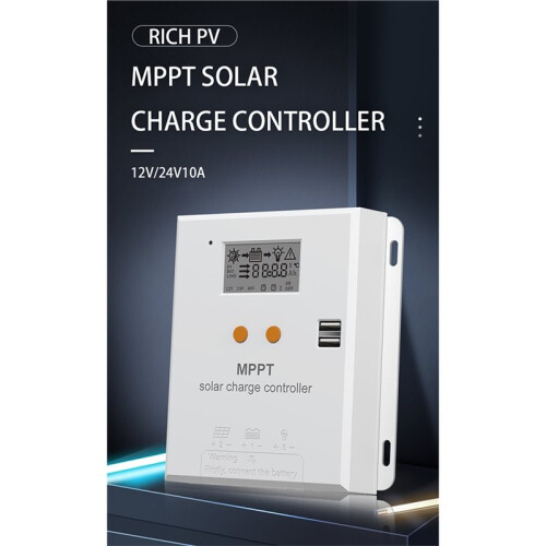 10A MPPT Solar Charge Controller 12V 24V Voltage Automatic Recognition,Voltage Reduction Charge and Discharge Controller 2