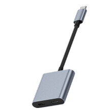USB-C Hub Adapter with Multi-Screen Support Video Playback and Charging Capabilities for Workstations and Devices