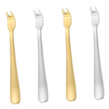 1 Set of 4 Stainless Steel Meat Forks Serving Cutlery Buffet Plate Bar Spoon
