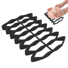 Silicone toast rack, for kitchen, oven and microwave, grill accessories, heatresistant, nonstick coated, for fish, black.