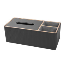 Afstandsbedieninghouder met modern design, leren tissueboxhoes, organizer voor gezichtspapier met kubusvormige tissueboxhouder voor thuis, hotel,