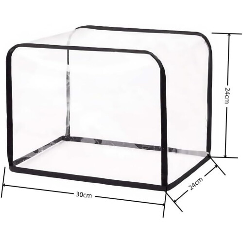 Toaster cover, bread machine cover, functional, transparent, dust protection for 2 slices, toaster 1