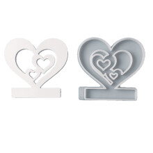 Rabbit Candlesticks Silicone Molds Clay Molds Heart-love 3 A