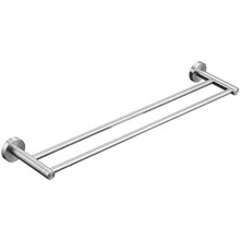 Handdoekstang met geborstelde afwerking, wandmontage, gemaakt van SUS304 roestvrij staal, voor badkamer en keuken, verstelbaar, dubbel, robuust en