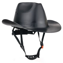 Capacete de Segurança Estilo Cowboy com Orifício de Ventilação, Aba Completa em HDPE, Ideal para Trabalhos Externos em Construção, Ferrovias e
