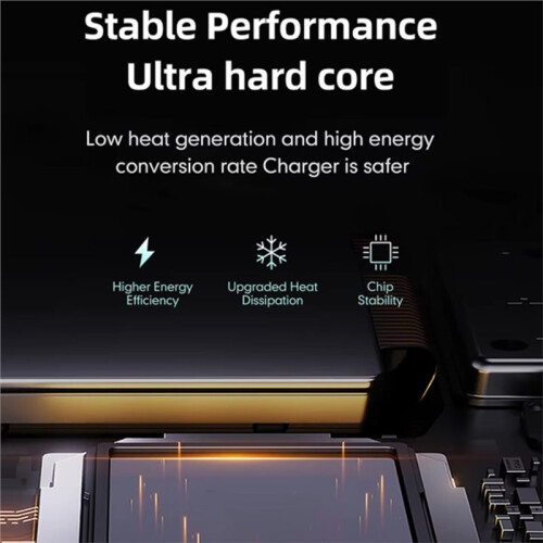 80W Charging Station with Retractable USB-C Cable Fast Charger for Tablet PC Phones Multiple Devices UK Plug 2