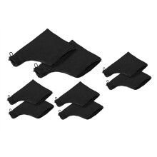 8Pcs Miter Saw Dust Bag, Black Collector Bag with Zipper & Wire Stand,