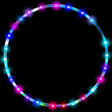 LED Fitness Hoop for Adults Weight Loss, Light Up Hoop for Kids, Color Changing, Collapsible (2 AA Batteries Required)