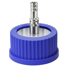 304 Stainless Steel GL45 Safety Bottle Cap for Laboratory Use, Large Size, 8-10mm Diameter Large - 1 Port