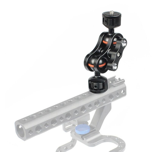 Double Ball Arm Mount 360 Degree Rotatable Camera Gimbal Bracket with 2