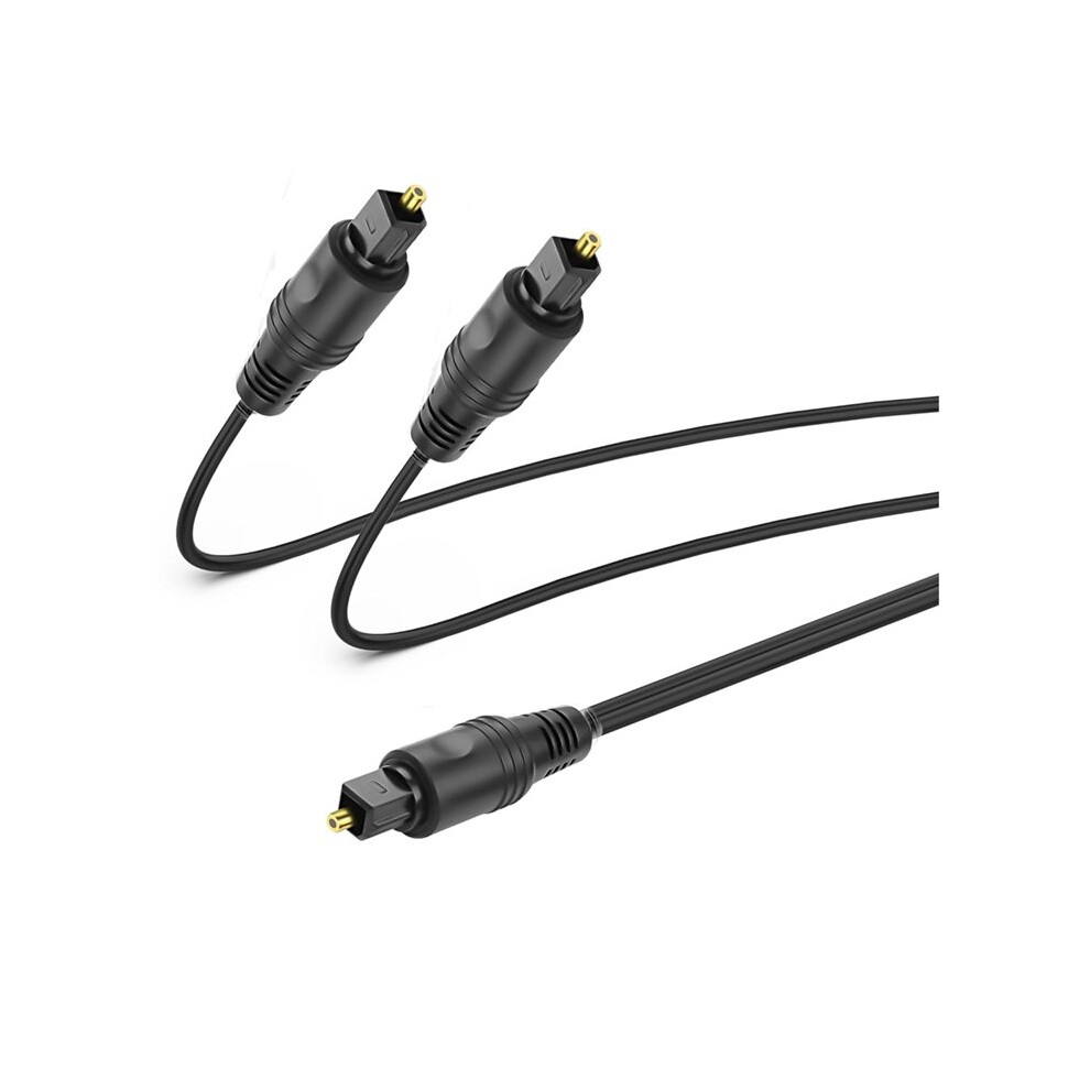 Digital Optical Audio Splitter 1 In 2 Out Toslink Fiber Optic 1 Male To 2 Male Cable For Home Theater Stereo System 1M 6132123166319